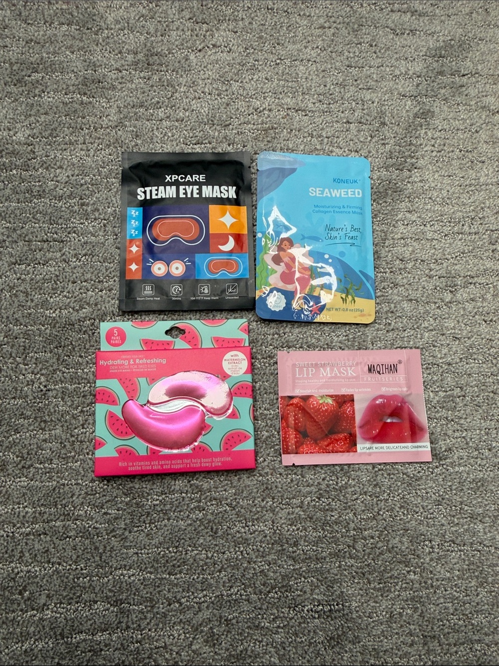 Assorted Facial Masks, Lip Masks and eye masks